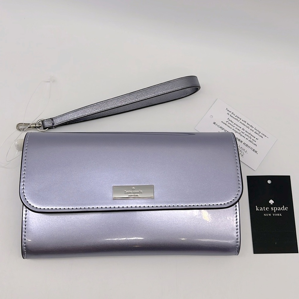 Kate Spade Kenzie Boxed Medium Flap Wristlet Candied Flower - Picture 2 of 16